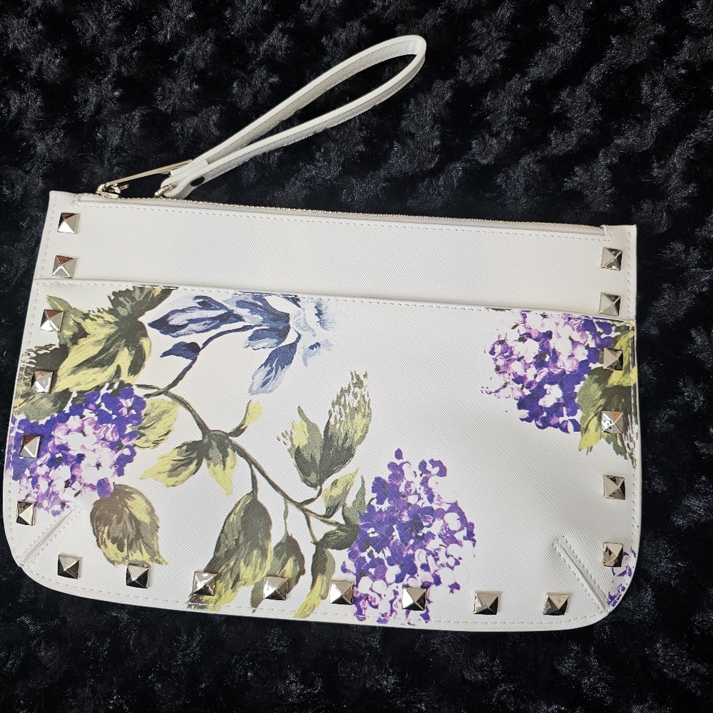 White House Black Market Floral Wristlet